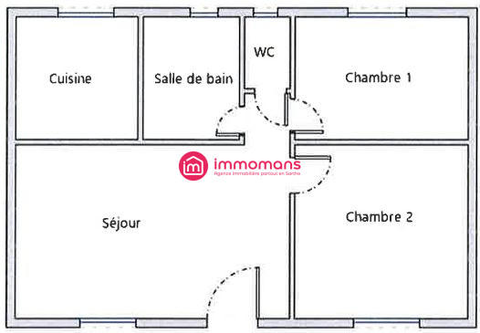 Maison - 50 m² - 3 pièces