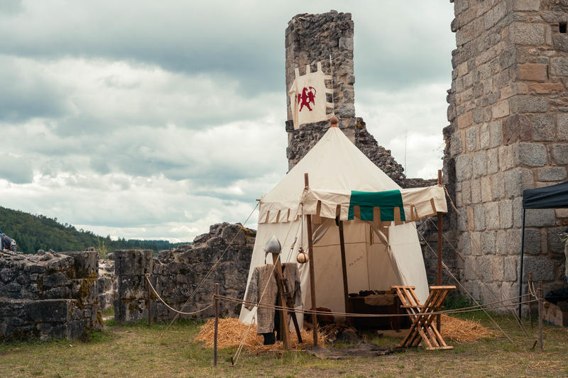 Camp médiéval au château de Ventadour