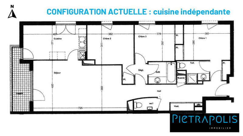 Appartement - 105 m² - 4 pièces