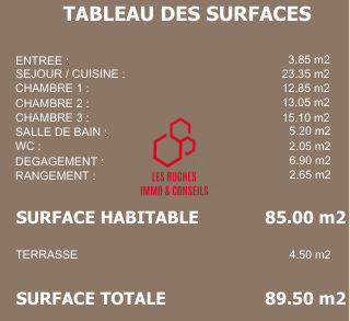 Appartement - 85 m² - 4 pièces