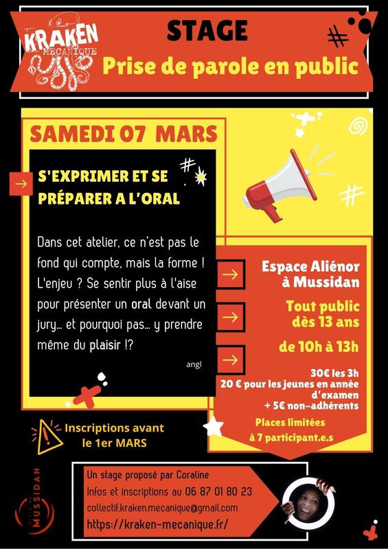 Stage prise de parole en public