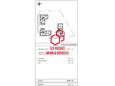 Appartement - 40 m² - 2 pièces