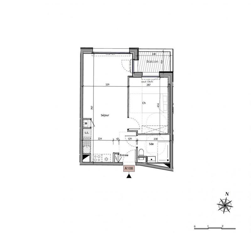 Appartement - 44 m² - 2 pièces