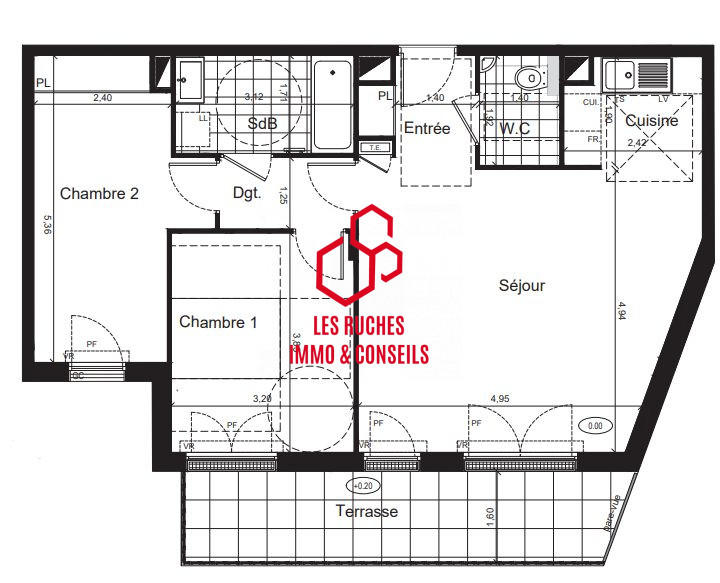 Appartement - 71 m² - 3 pièces