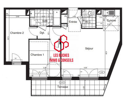 Appartement - 71 m² - 3 pièces