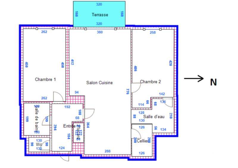Appartement - 65 m² - 3 pièces