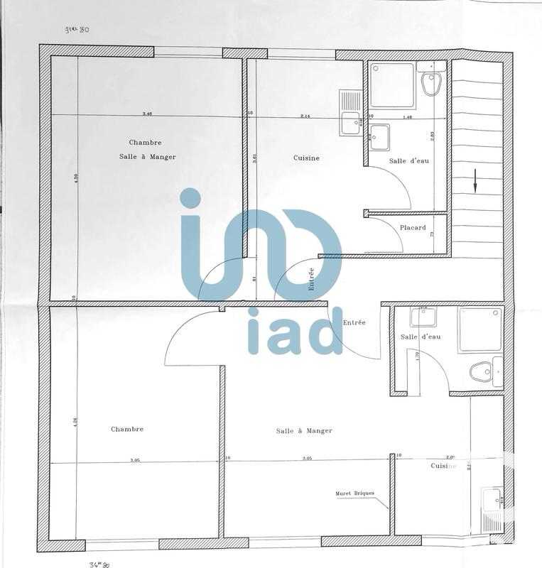 Appartement - 63 m² - 3 pièces