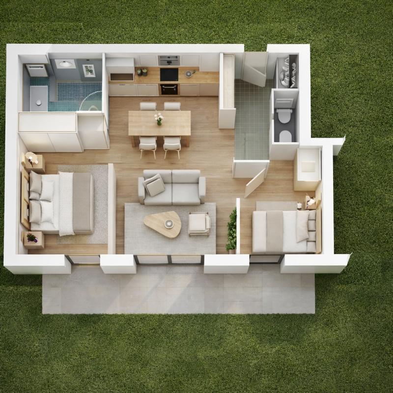 Appartement - 57 m² - 3 pièces