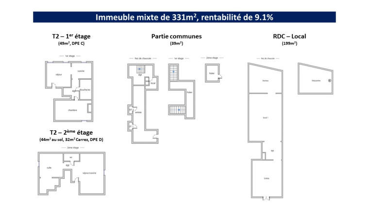 Immeuble - 318 m² - 5 pièces