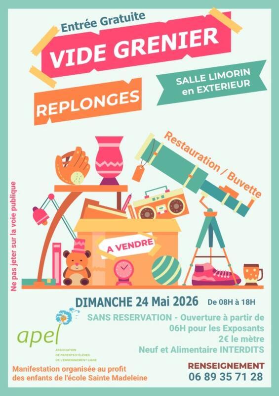 Vide grenier apel ste madeleine replonges