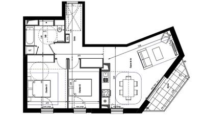 Appartement - 66 m² - 3 pièces