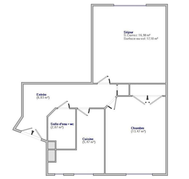 Appartement - 44 m² - 2 pièces