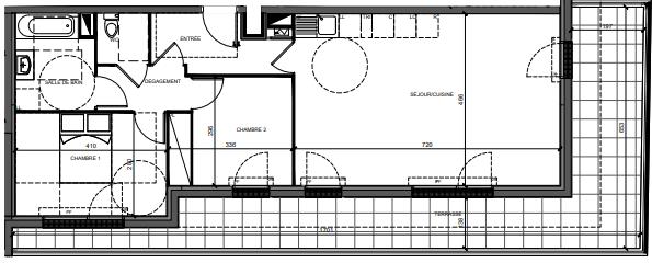Appartement - 68 m² - 3 pièces