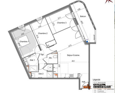 Appartement - 82 m² - 4 pièces