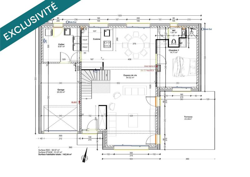 Maison - 142 m² - 5 pièces