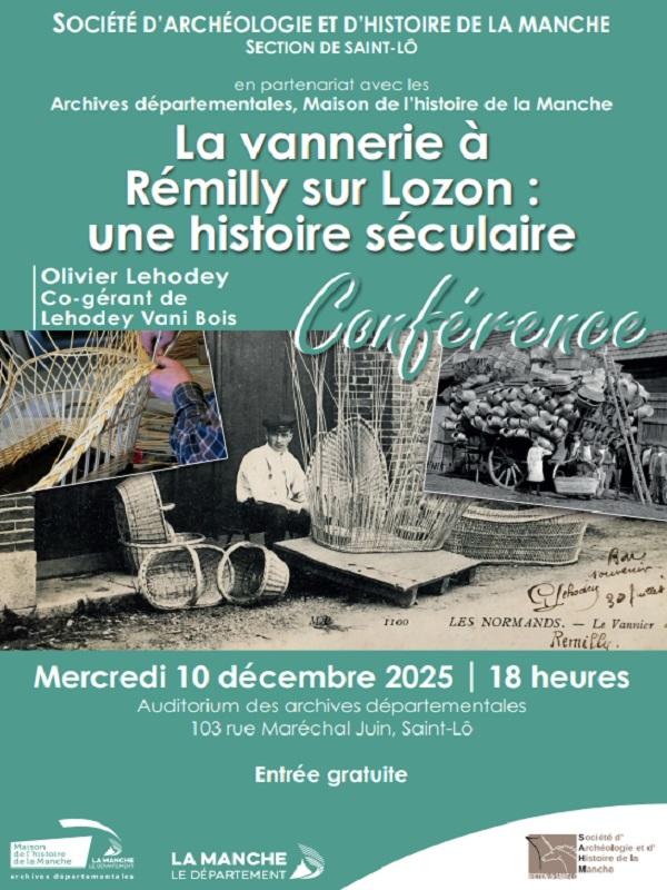 Conférence &quot;La vannerie à Rémilly-sur-Lozon, une tradition séculaire&quot;