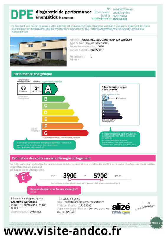 Maison - 82 m² - 4 pièces