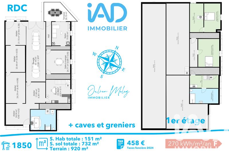 Ferme - 151 m² - 10 pièces