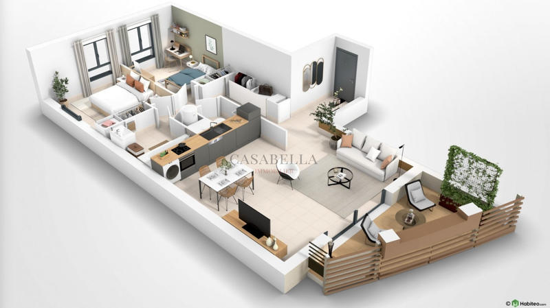 Appartement - 73 m² - 3 pièces