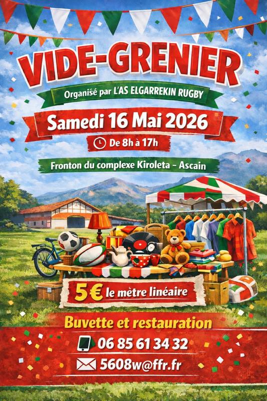 Vide grenier de l'as elgarrekin rugby