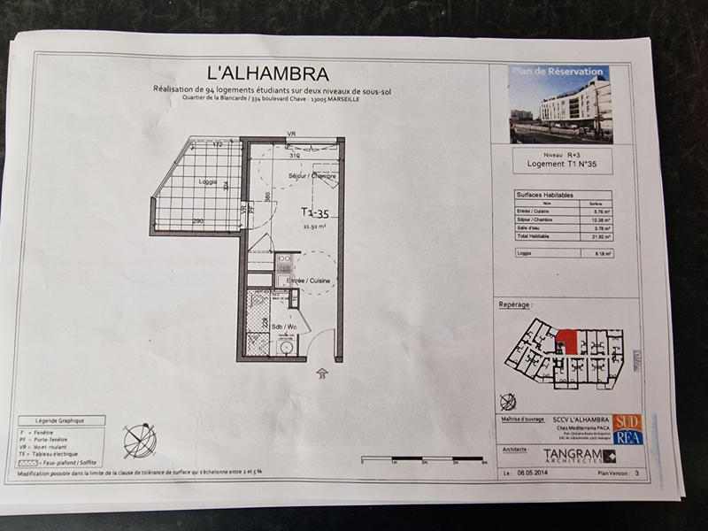 Appartement - 22 m² - 1 pièce