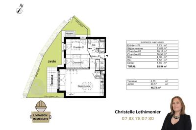 Appartement - 68 m² - 3 pièces