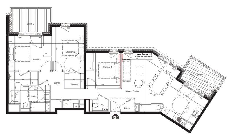 Appartement - 90 m² - 4 pièces