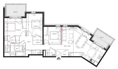 Appartement - 90 m² - 4 pièces