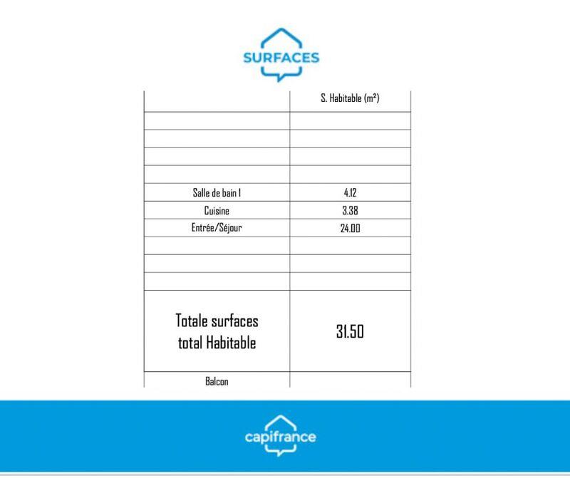 Appartement - 32 m² - 1 pièce