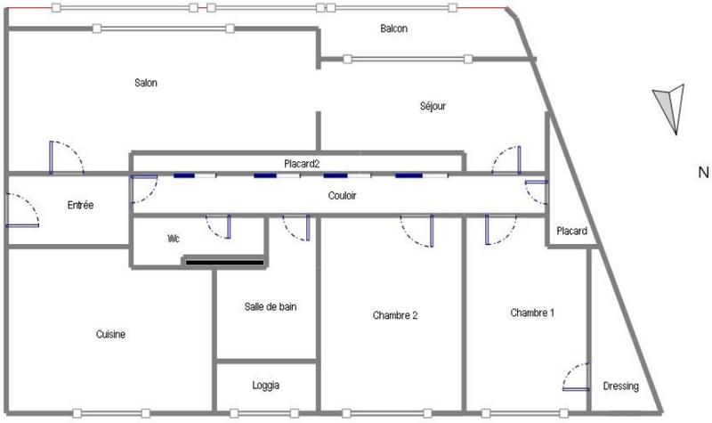 Appartement - 92 m² - 3 pièces
