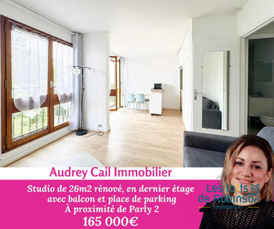 Studio - 26 m² - 1 pièce