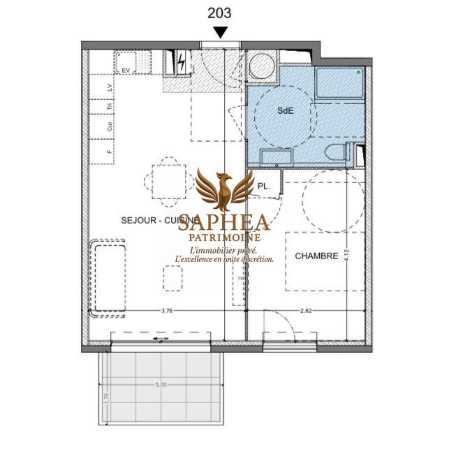 Appartement - 44 m² - 2 pièces