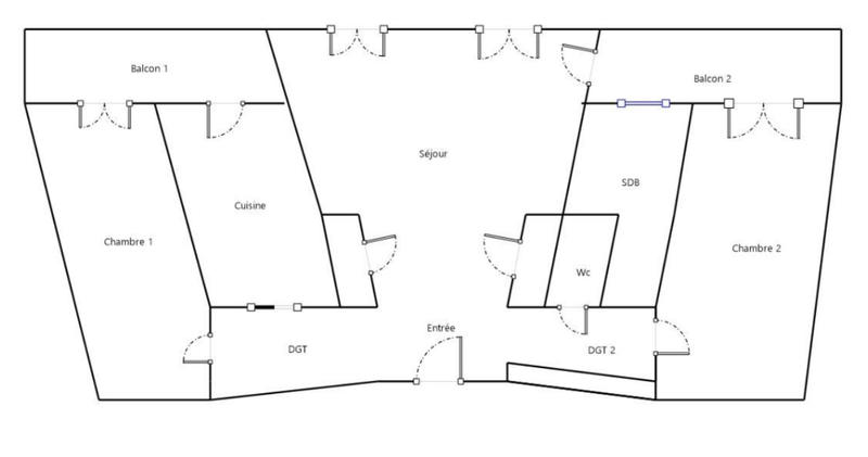 Appartement - 66 m² - 3 pièces