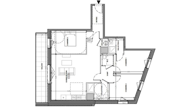 Appartement - 85 m² - 4 pièces