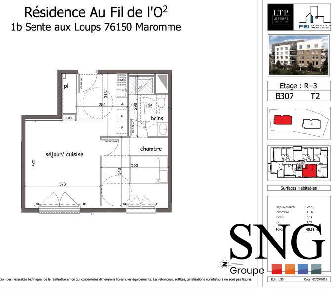 Appartement - 41 m² - 2 pièces