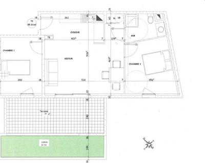 Appartement - 55 m² - 3 pièces