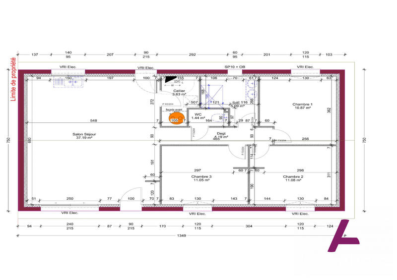 Maison - 85 m² - 4 pièces