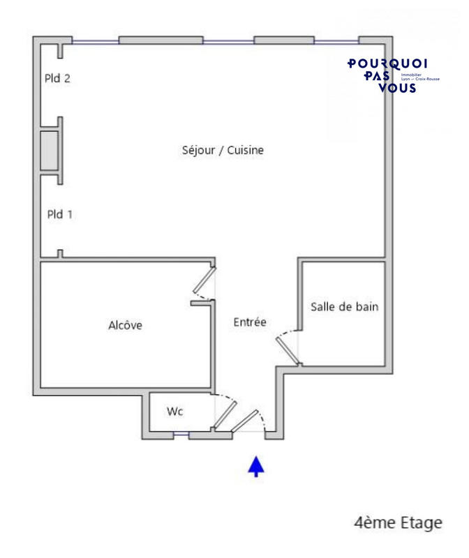 Appartement - 46 m² - 2 pièces