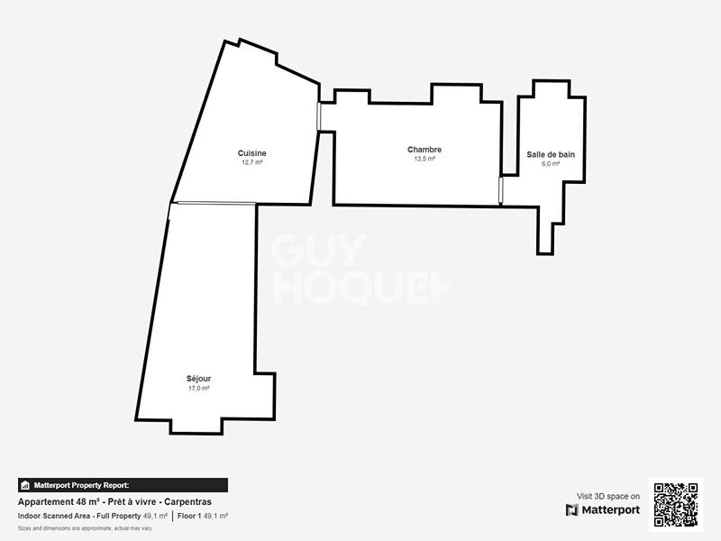 Appartement - 48 m² - 2 pièces