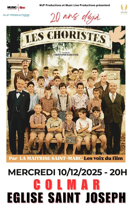 Tournée évènement  - les Choristes, 20 ans déjà, avec la Maîtrise Saint Marc