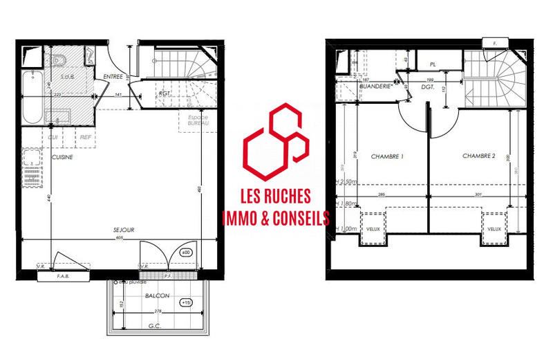 Appartement - 62 m² - 3 pièces