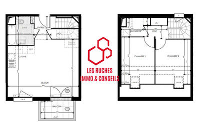 Appartement - 62 m² - 3 pièces