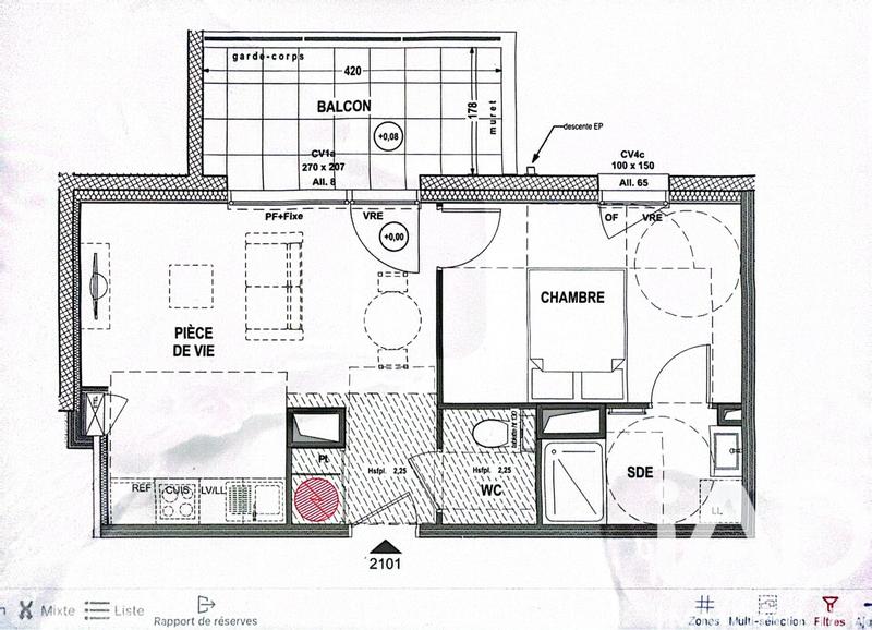 Appartement - 39 m² - 2 pièces