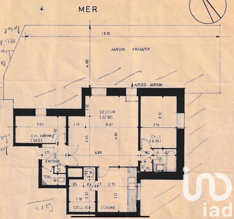 Appartement - 60 m² - 3 pièces