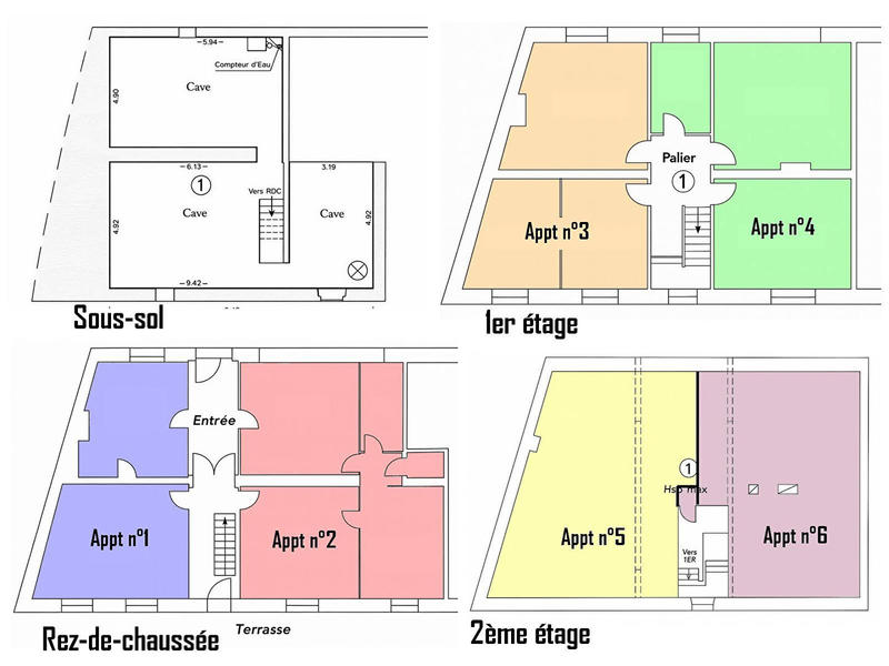 Immeuble - 369 m² - 20 pièces