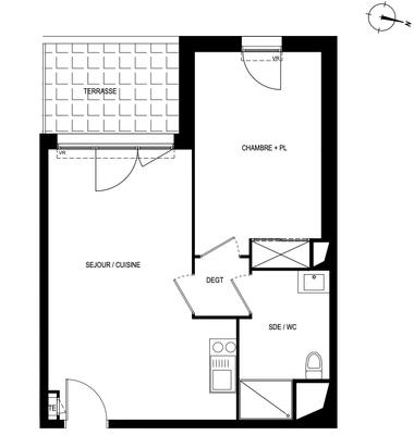 Appartement - 41 m² - 2 pièces