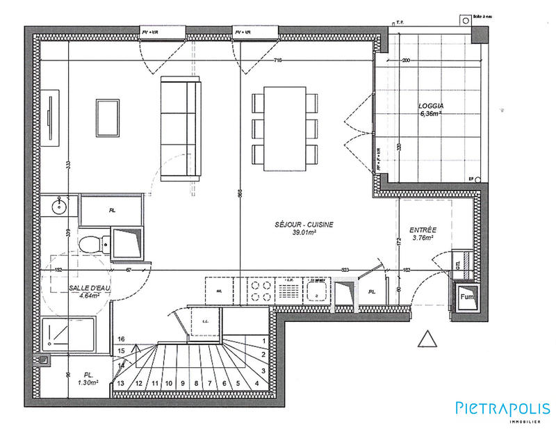 Appartement - 93 m² - 4 pièces