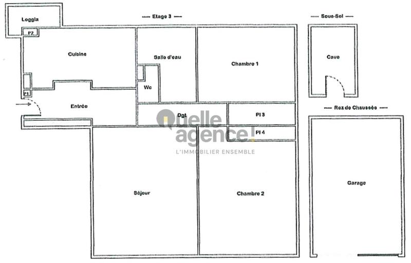 Appartement - 62 m² - 3 pièces