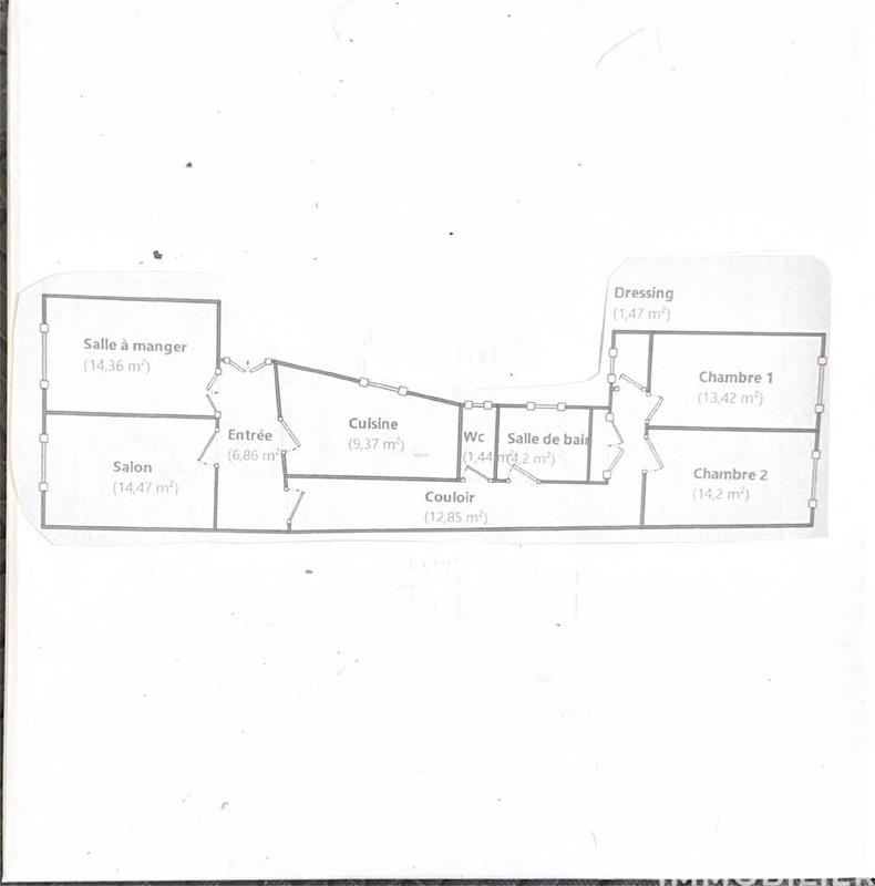 Appartement - 93 m² - 4 pièces