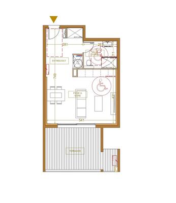 Appartement - 38 m² - 1 pièce